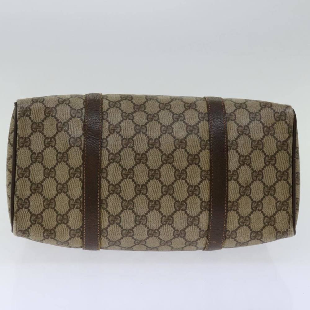 GUCCI GG Supreme Web Sherry Line Hand Bag PVC Beige Red 40 02 007 Auth 67806 - Picture 5 of 16